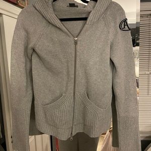Armani Exchange Knit Zip Up Sweater Sz L